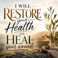 ” I will restore your health and heal your wounds.”